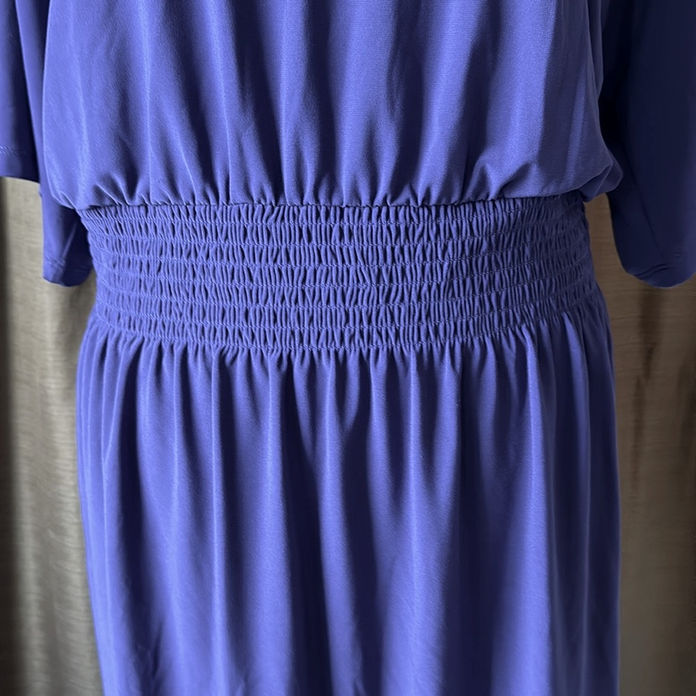 WHBM Kimono Sleeve Purple Dress, Size L - Picture 3 of 10
